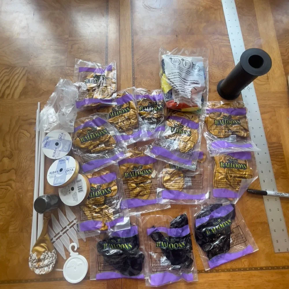 Gold & Black Balloon Making Supplies!